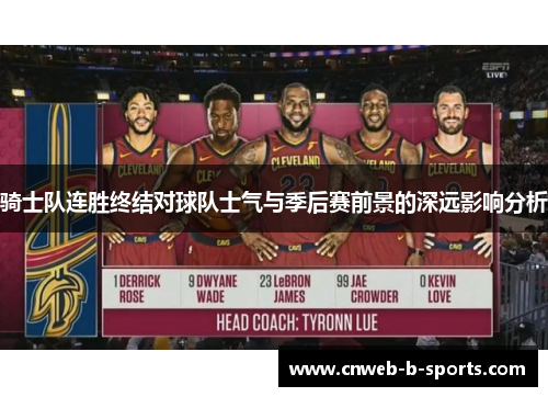 骑士队连胜终结对球队士气与季后赛前景的深远影响分析